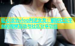 糖心淑怡vlog判逆女友：解析社交平台的视频互动与社区分享功能