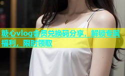 糖心vlog会员兑换码分享，解锁专属福利，限时领取