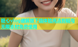 糖心vlog破解版下载体验高清剪辑与无限素材免费使用