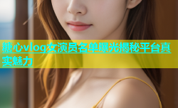 糖心vlog女演员名单曝光揭秘平台真实魅力