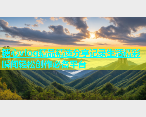 糖心vlog精品精选分享记录生活精彩瞬间轻松创作必备平台  第1张