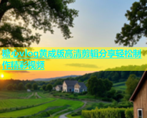糖心vlog黄成版高清剪辑分享轻松制作精彩视频  第1张